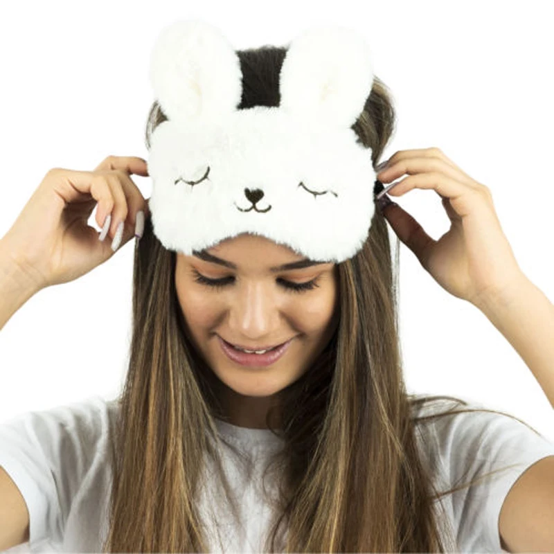 

Cute Bunny Rest Sleeping Face Eye Mask Comfortable and Soft Blindfold Eyeshade Traveling Relax Sleep Eye Aid For Sleep eyeshade