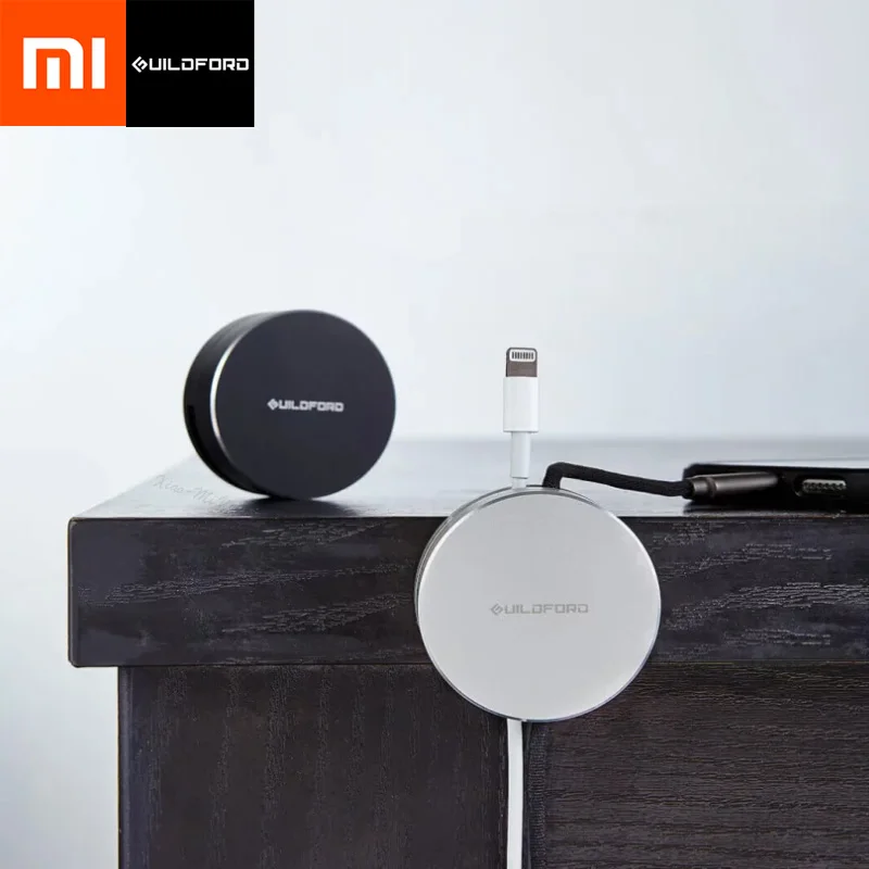 

Xiaomi Mijia Double Track Slot Portable Storage Box for Data Cable Magnet Design Sticky Base Prevents Move Line Wire Storage Box