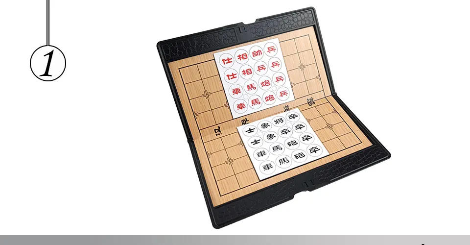 Easytoday Chinese Chess Games Set Portable Magnetic Folding Mini Chinese Chess Pocket Games Travel Essential Entertainment (1)