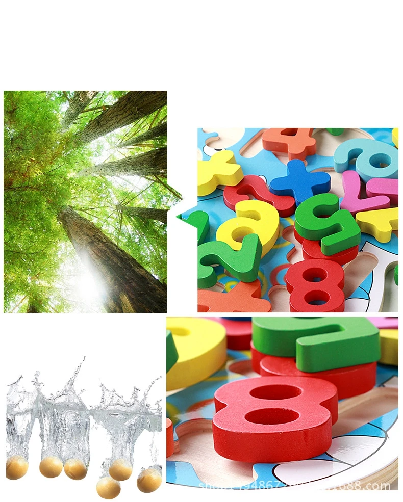 Животные деревянные пазлы для детей от 2 до 4 лет 3d головоломки доска Развивающие игрушки для детей обучающие игры Забавные буквы игрушки