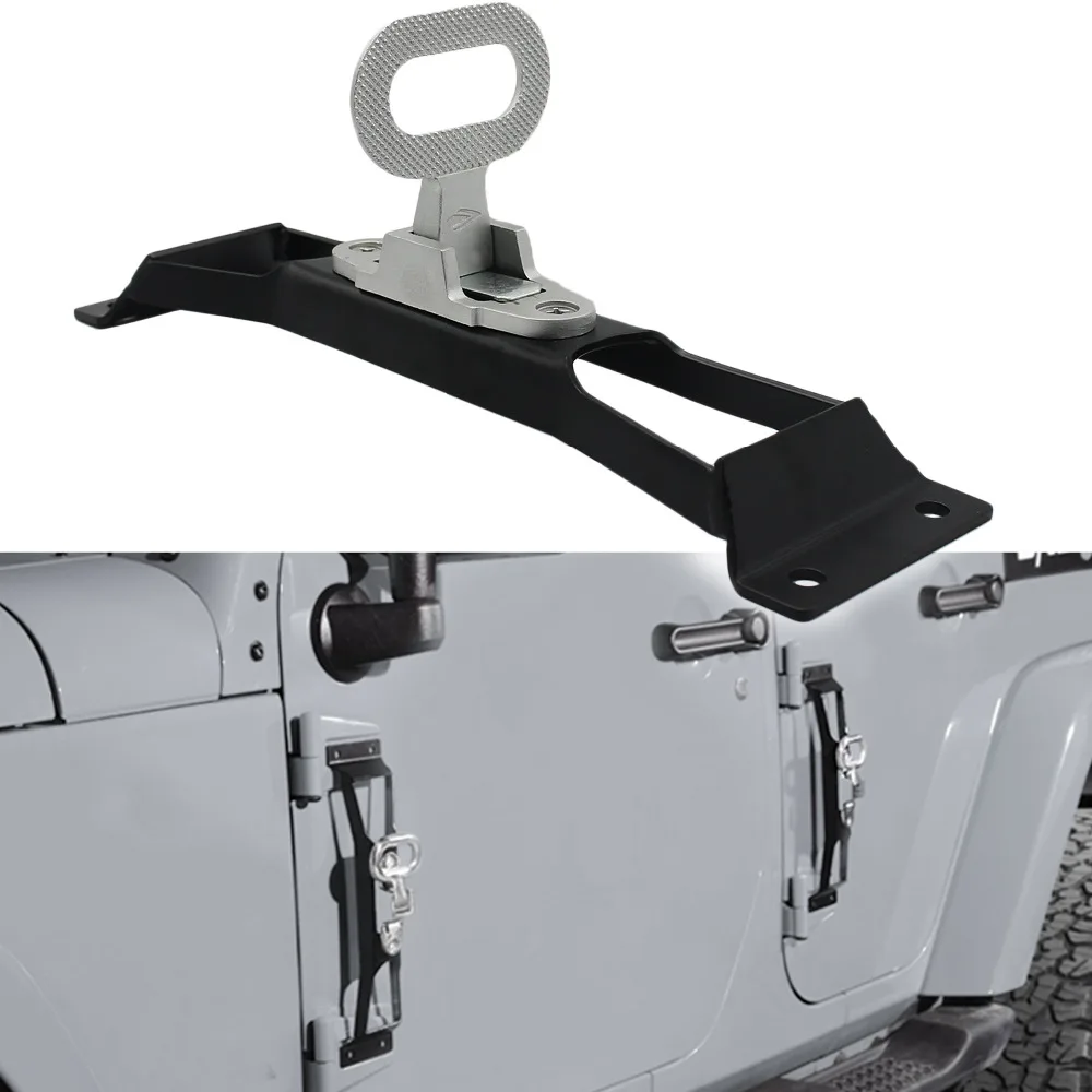 IZTOSS Black Door Hinges Foot Rest Pedal Peg No Drilling for 07 17 Jeep