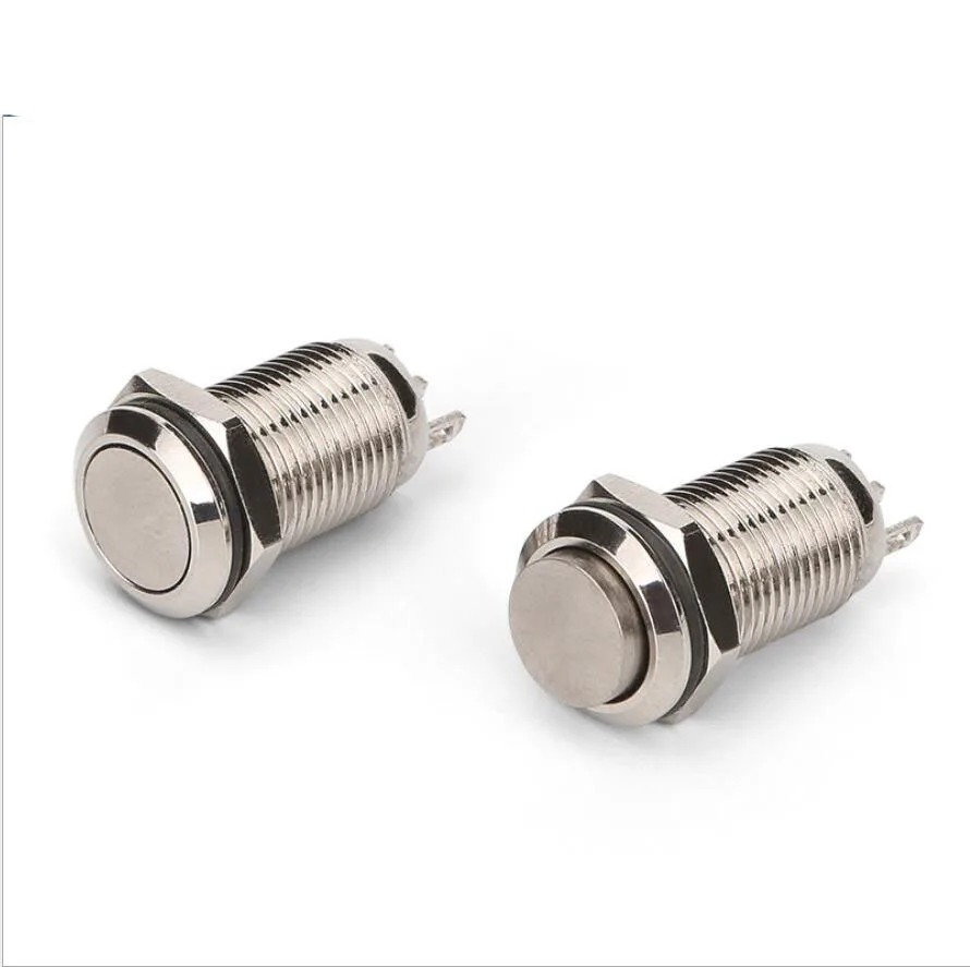 

10mm Thread SPST Momentary 1no1nc Push Button Electric Metal Switch