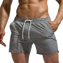 SHUJIN летние мужские однотонные шорты Свободные повседневные шорты быстросохнущие пляжные шорты для серфинга на шнурке спортивные шорты для фитнеса