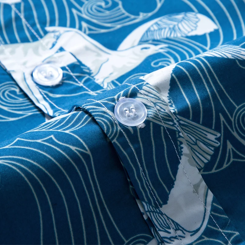 Лето Гавайский стиль Мужская футболка с принтом птицы пляжные футболки свободные футболки с коротким рукавом мужские топы