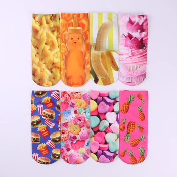 

2018 Top Fashion Time-limited Cotton Latest Popular 3d Cartoon Food Sock Slippers For Men And Women