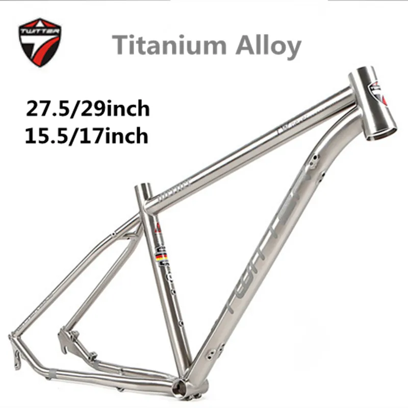 Titanium alloy MTB Bicycle Frame 27.5/29inch Titanium 15.5/17 inch