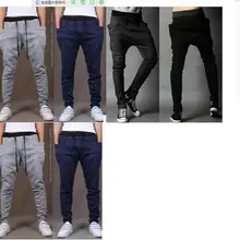 Весна 2017men's со шнурком движения ног Ремни в карманах Брюки для девочек черный/синий/серый Мотобрюки почтовый мешок