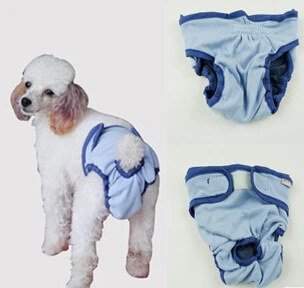 Горячая Распродажа большой собаки физиологические Штаны для большой собаки, менструальные Штаны Одежда для питомцев, одежда для домашних любимцев костюм 1 шт. XS S M L XL - Цвет: Синий