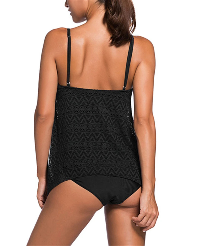 Black-Lace-Overlay-Spaghetti-Straps-Tankini-Swimsuit-LC41962-2-2