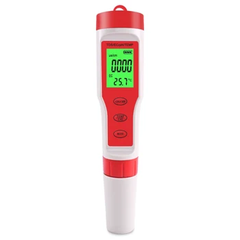 

SHGO HOT-Tds Ph Meter Ph/Tds/Ec/Temperature Meter Digital Water Quality Monitor Tester For Pools, Drinking Water, Aquariums