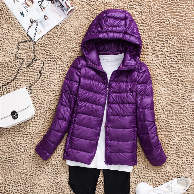 

Plus Size S-7XL 90% White Duck Down Jacket Women Winter Women's Overcoat Female Ultra Light Autumn Hooded Down Coat Jackets 2018