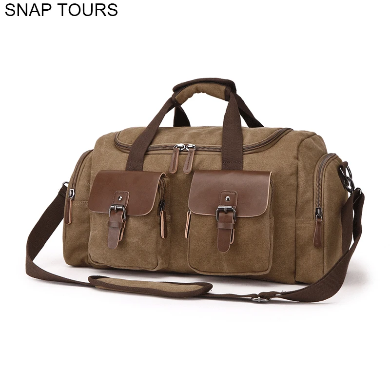 SNAP TOURS 2018 Men Canvas Travel Bags Hand Luggage Luxury Large ...