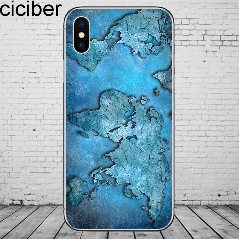 Ciciber карта мира дорожные чехлы для телефонов для iPhone 11 Pro Max чехол для iPhone XR 8 7 6 6S Plus X XS Max 5S SE мягкий чехол из ТПУ