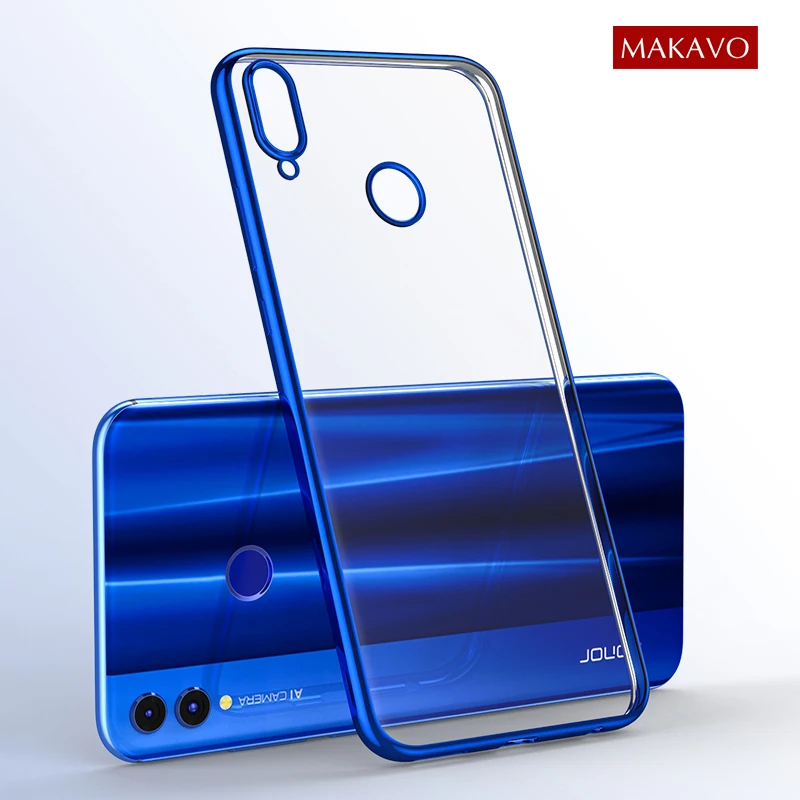 

MAKAVO For Huawei P Smart 2019 Case Luxury Soft Silicone Plating Clear Phone Cover Case For P Smart 2019