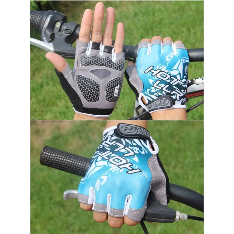 

Breathable 1 pair Half Finger Cycling Gloves Motorcycle Gloves Sports Fitness Exercise Gloves Anti Slip Gel Pad