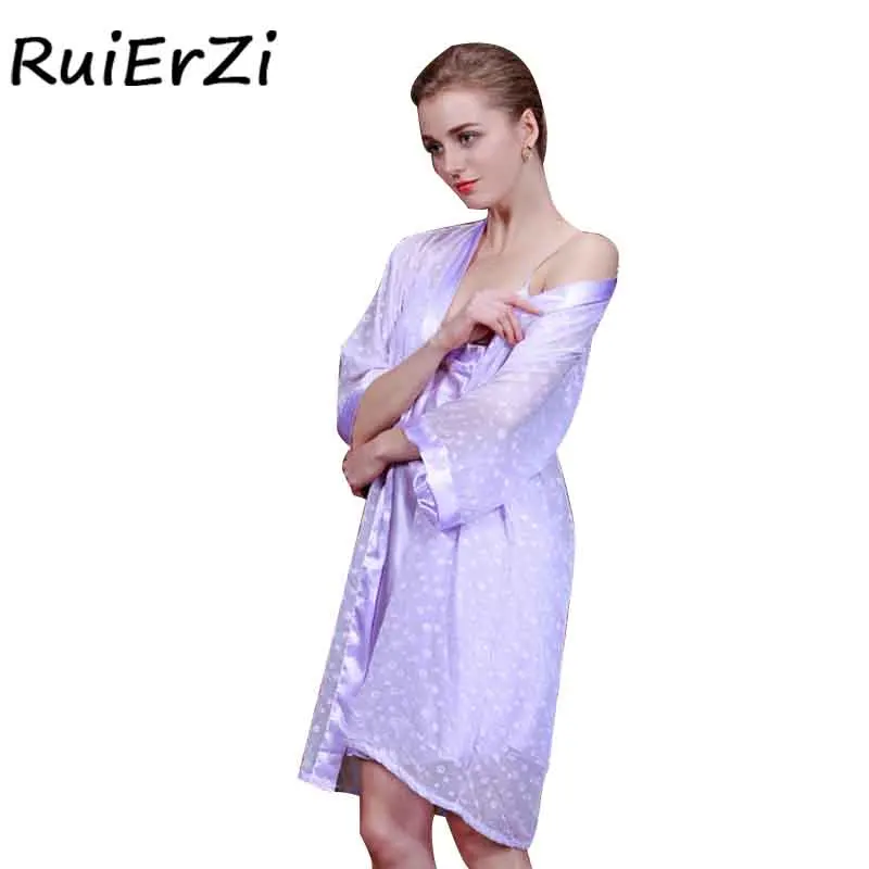 Autumn-Casual-Women-s-Silk-Robe-Gown-High-Quality-Floral-Bathrobe-Nightgown-Two-pieces-Solid-Color (5)