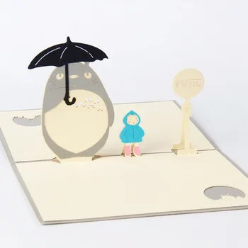 

3D Pop Up Cards My Neighbour Totoro Greeting Birthday Cards for All Occasions