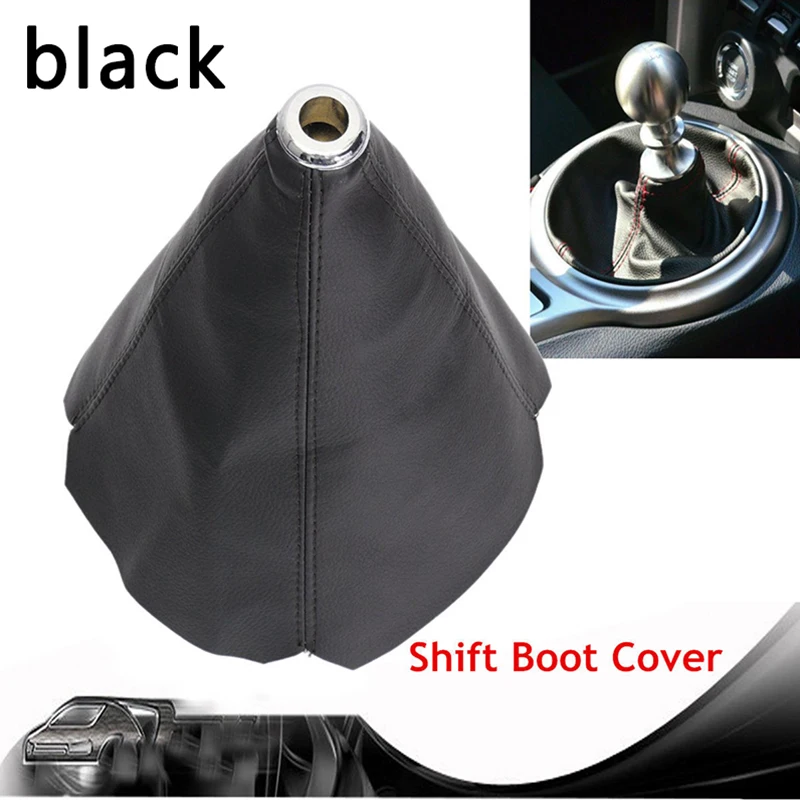 

Universal Car PVC Leather Shifter Shift Knob Gear Gaiter Boot Cover with Stitch
