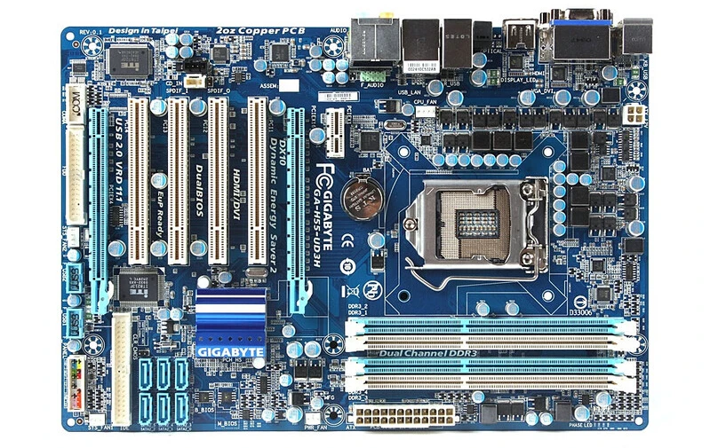 Оригинальная материнская плата для Gigabyte GA-H55-UD3H DDR3 LGA 1156 16GB для I3 I5 I7 cpu H55-UD3H H55 настольная материнская плата