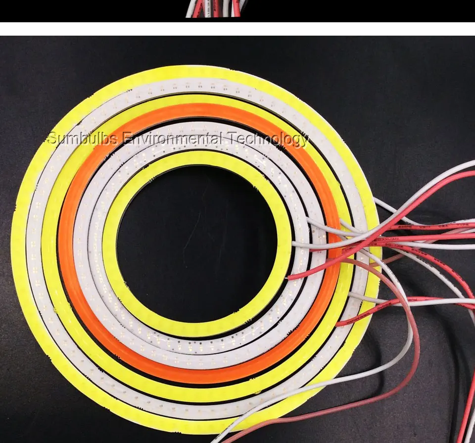 60mm 120mm Angel Eyes COB Lamp DRL LED Daytime Running Light with Driver 5W DC 12-14V for Motorcycle Car Headlight (2)