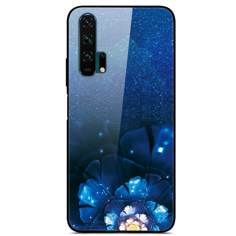 Закаленное стекло Чехол для Huawei Honor 20 Case Жесткий ПК Красочный чехол для Huawei Honor 20 Pro 20S Бампер чехол на телефона хонор20 20про - Цвет: 10