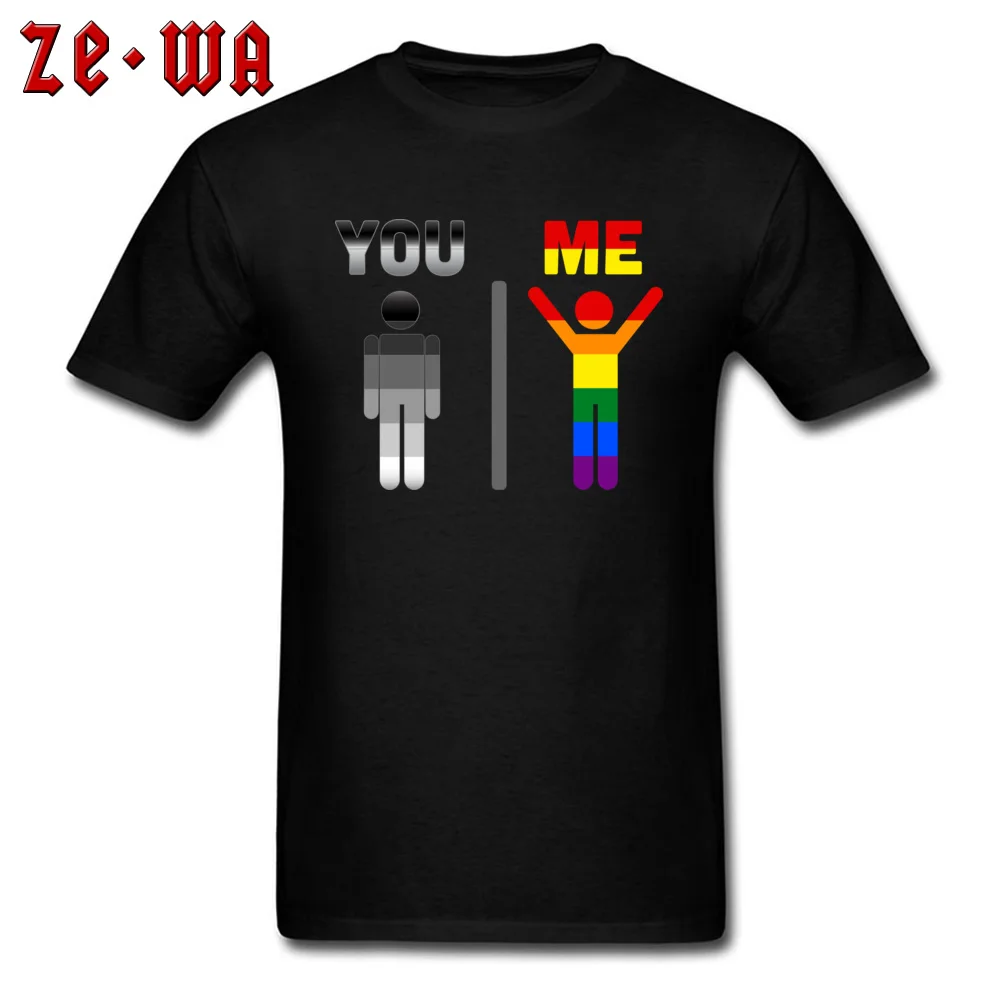 LGBT You Me Round Collar T Shirts Mother Day T Shirt Short Sleeve Family 100% Cotton cosie T Shirts Summer Young LGBT You Me black