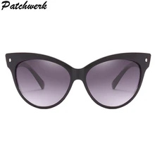 Солнцезащитные очки женские кошачий глаз Роскошные брендовые дизайнерские Винтажные Солнцезащитные очки Ретро маленькие черные женские кошачьи очки UV400