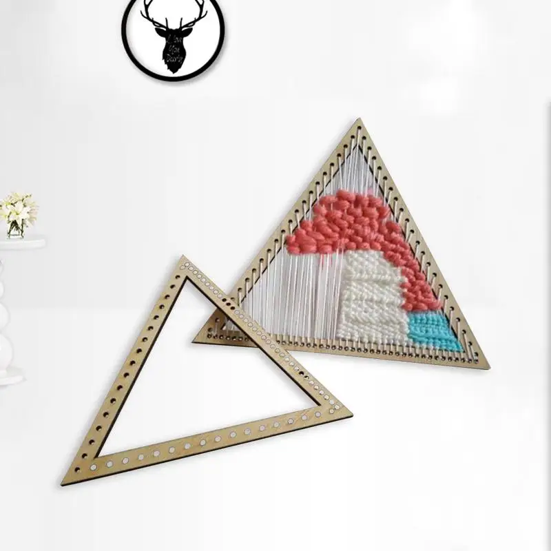 

Triangle Weaving Loom Triangle Weaving Needepoint Loom with Side Length 12inch/5.7inch for DIY Crafts