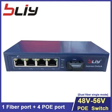 Bliy 100 Мбит/с 4 порта poe 1 двойной волоконный одномодовый волоконно-оптический коммутатор Ethernet POE коммутатор ftth mikrotik гигабитный коммутатор EPON ONU