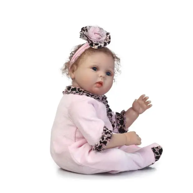 55 см кукла ребенок силикагель ребенок ручной корни вьющиеся мохер для детей рождественские подарки
