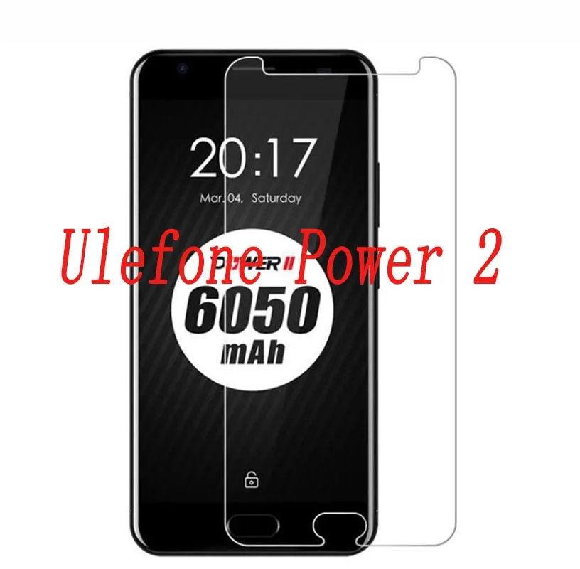 

2PCS Smartphone Tempered Glass 9H Explosion-proof Protective Film Screen Protector mobile phone for Ulefone Power 2 5.5