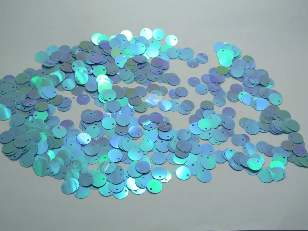 2000 Blue Flat Round loose sequins Paillettes Top Hole 10mm sewing Wedding craft