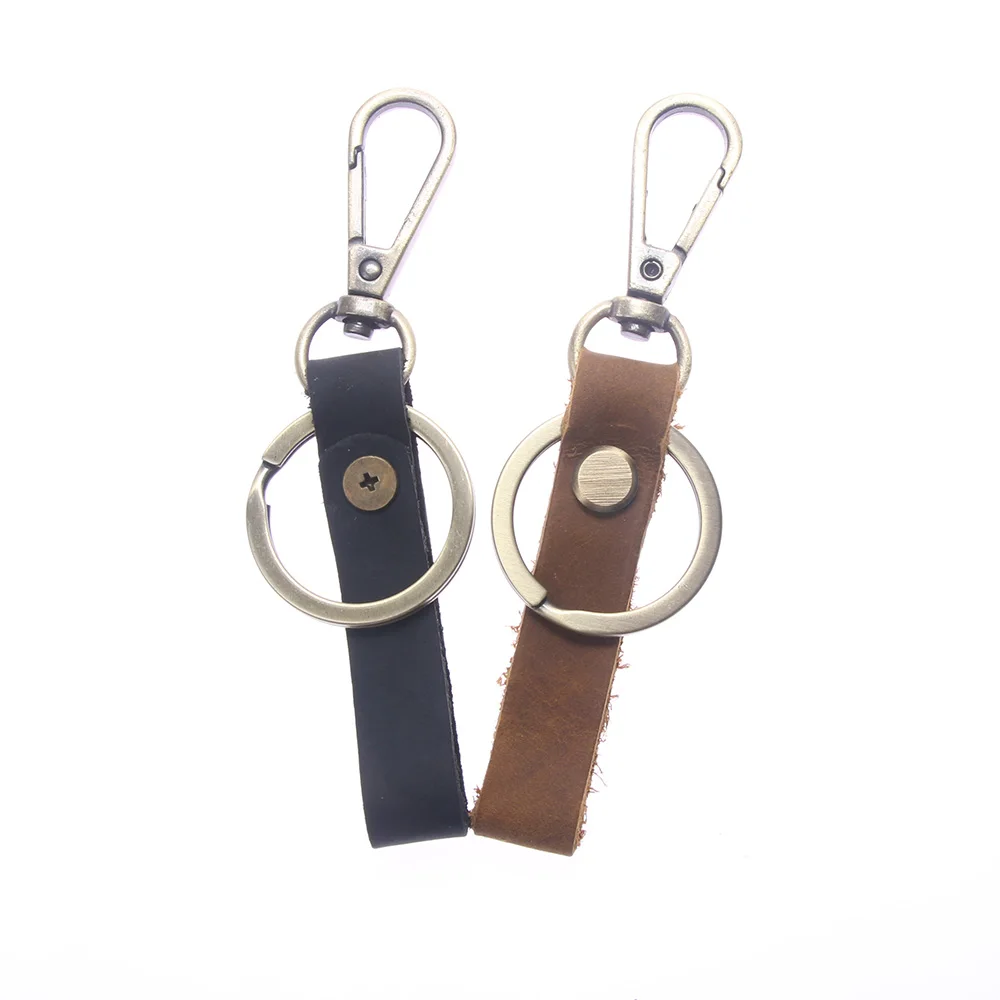 

Key Chain Leather Belt Loop Key Holder Ring Keychain Keyring Keyfob Detachable Cool Accessories Jewelry Wholesale Gift for Men