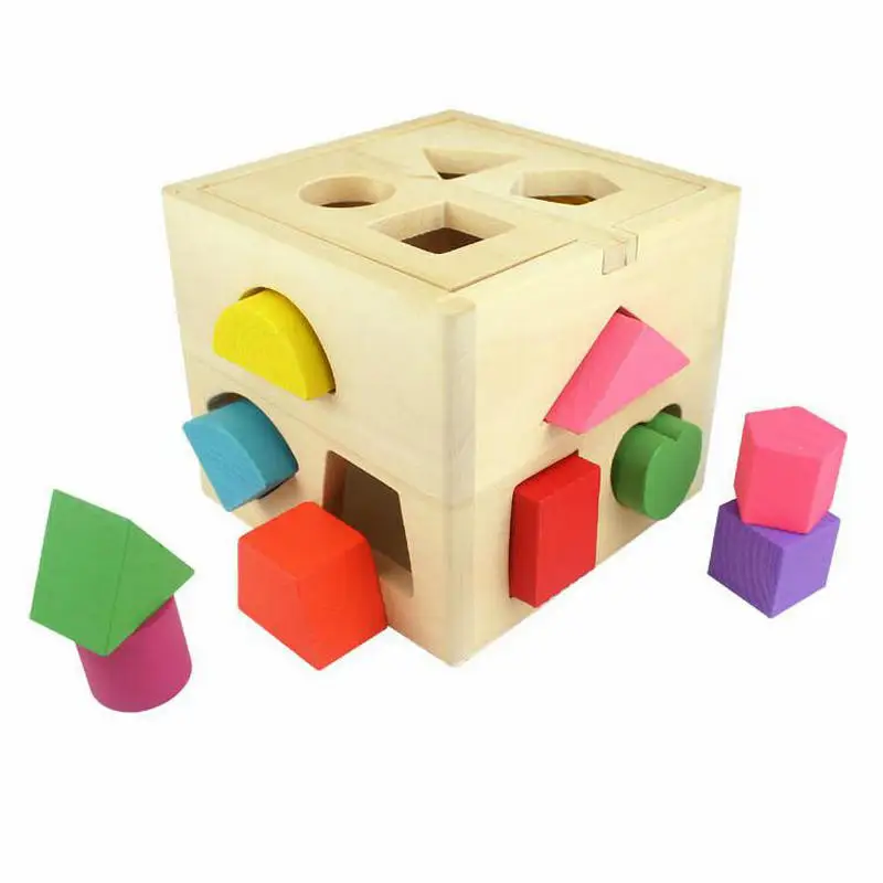 Детская развивающая игрушка, 13 шт., Геометрическая сборка, интеллектуальная коробка, раннее образование, подходящая форма, блочная игрушка