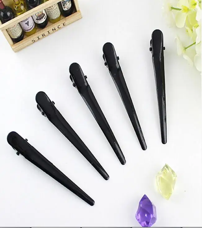 10 Pcs  TEROKK Black Horns Hair Clip Casual DIY Hairstyle Alligator Hair Clip Large Barrettes Headwear For Women Hairpins