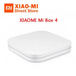 Китайская версия Новый Xiaomi Mi Box 4 Smart Bluetooth 4,1 Голосовое управление Android ТВ приставка 2 Гб оперативной памяти + 8 Гб rom 2,4 г Wi-Fi 4 к HDR