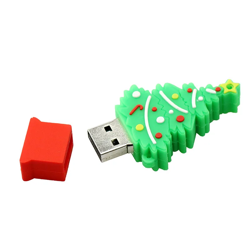 USB флеш-накопитель 128 ГБ, флеш-накопитель, мультяшный снеговик, Рождественская елка, подарки, 4 ГБ, 8 ГБ, 16 ГБ, 32 ГБ, 64 ГБ, Санта-Клаус, флешка
