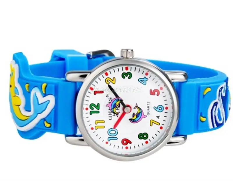 Willis модный бренд 3D Дельфин кварцевые часы люксовый бренд водонепроницаемые детские часы для отдыха детские спортивные наручные часы