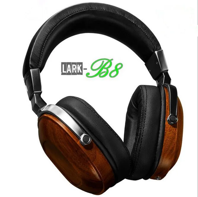  Original BossHifi B8 HiFi Wooden Metal Headphone Black Mahogany Headset Earphone With Beryllium Alloy Driver And protein Leather 