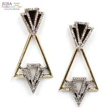 Модные серьги треугольник женская мода дизайн себе Стад Серьги для женщин ювелирные изделия оптом