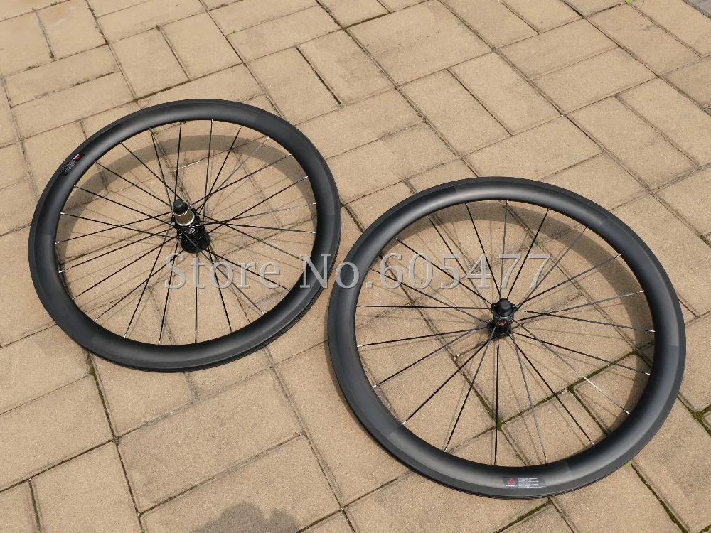 

Toray Carbon Fiber Clincher Wheelset 50mm Road Bike Bicycle Wheel Clincher Rims 20.5/23/25mm Width