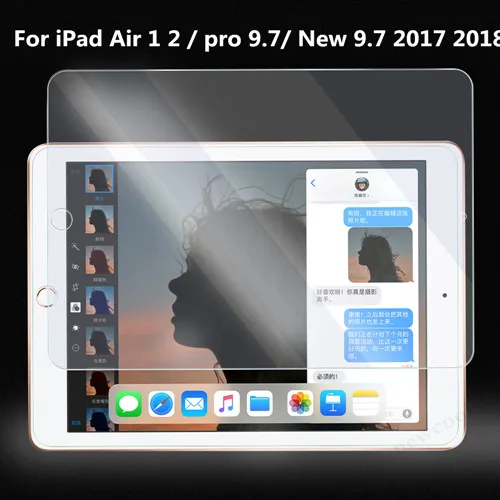 Закаленное Стекло Экран Защитная крышка для iPad Pro 9,7 11 10,5 12,9 воздуха Air2 мини на возраст 2, 3, 4, 5, планшет пленка для нового iPad 9,7 - Цвет: air1 2 pro 9.7 2017