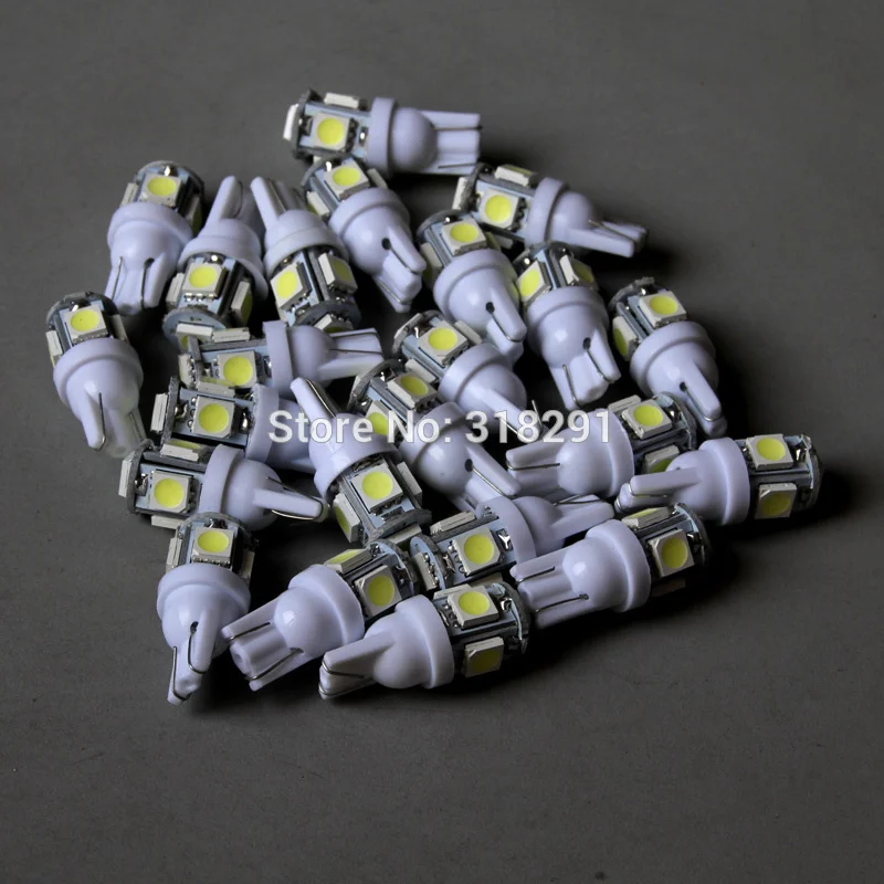 100 шт./лот T10 5 SMD 5050SMD автомобиля 194 168 192 W5W светодиодный свет Автомобильные лампы светодиодные лампы 12 v