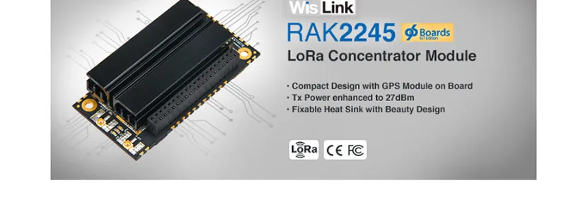 LoRa шлюз концентратор модуль WisLink плата LoRaWan на основе SX1301 с gps модуль радиатор RAK2245 96 плат IoT Edition195