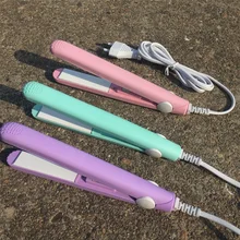 Новинка, розовые, синие, новые мини утюжки для выпрямления волос, утюжок для завивки волос с европейской вилкой, салонные Инструменты для укладки волос, быстрый выпрямитель для волос