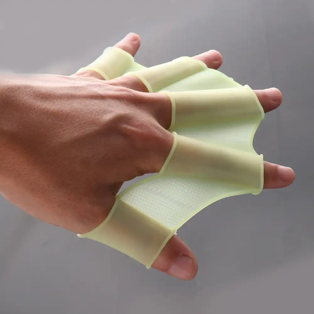Swimming Paddles Silicone  Swim Stroke Adjustable Hand Webbed Gloves UK SELLER