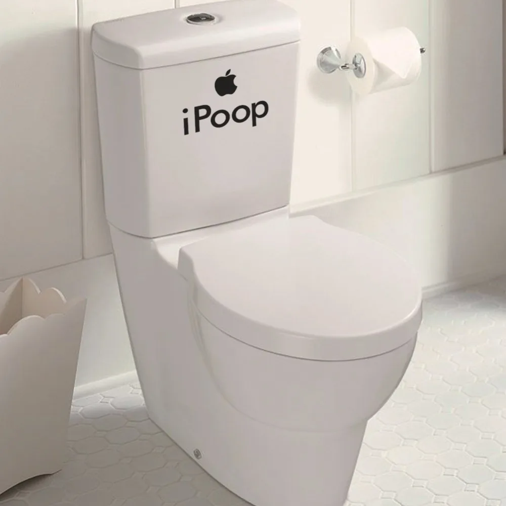 

HOT 2 PCS Toilet Sticker Wall Stickers IPoop Washing Room Stickers Mini Black Switch Stickers Wall Decor For Kid Bedroom Parlor