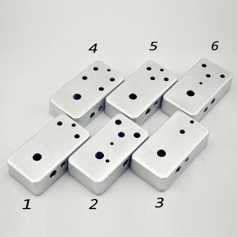 Estojo para Guitarra Caixa de Alumínio Pré-perfurada com Compartimento para Pedal e Projeto com 2 Peças 1590b - Image 2