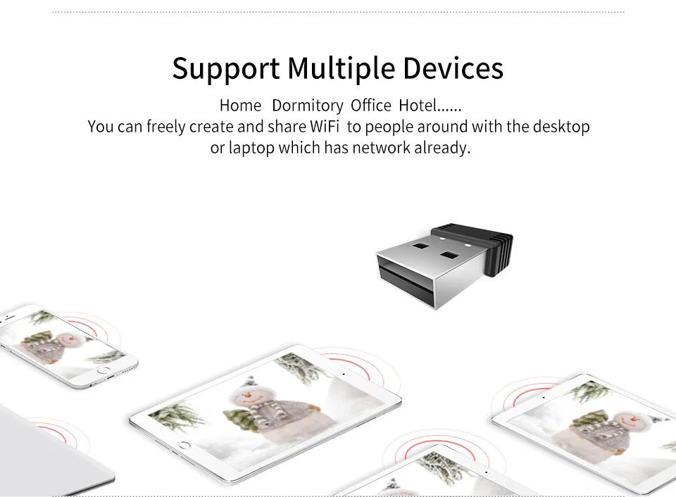 Comfast Mini USB Wi-fi адаптер 2,4G Wifi dongle 150 Мбит/с 802.11b/g/n Wifi излучатель Wi-fi приемник сетевая карта антенна