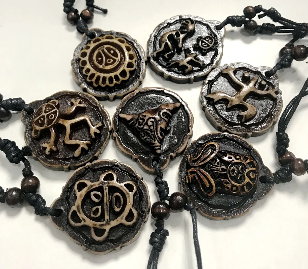 14 pcs Charming Cool Men's Kokopelli Imitate Yak Bone Biker Necklace All 7 styles choose | Украшения и аксессуары